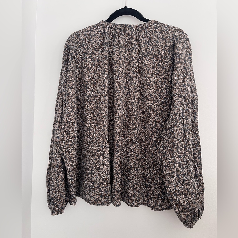 Universal Thread Floral Blouse XXL Oversized Boho Balloon Sleeve Lightweight Top - Picture 3 of 8